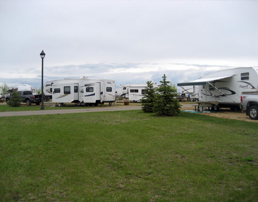 Campers at the Camrose RV Park